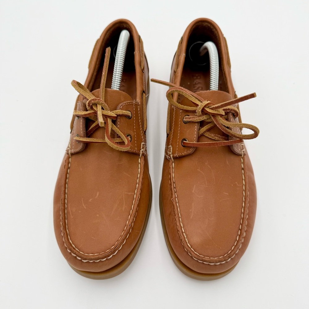 Bass‎ Men's Brown Leather Boat Shoes
